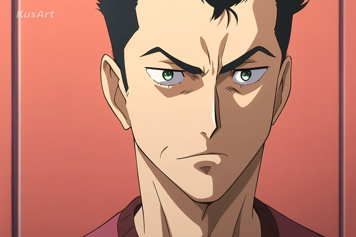 1boy, sharp precise line art, confident unbroken linework, clean line drawing, modern anime style, high quality, masterpiece