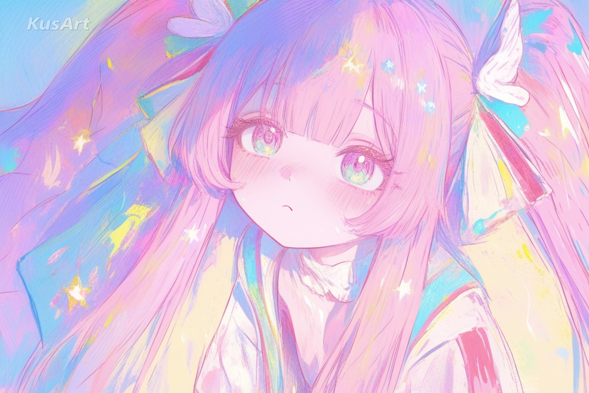 1girl, pastel fantasy art, soft pink and lavender palette, dreamy pastel color grading, gentle fantasy scene, high quality, masterpiece