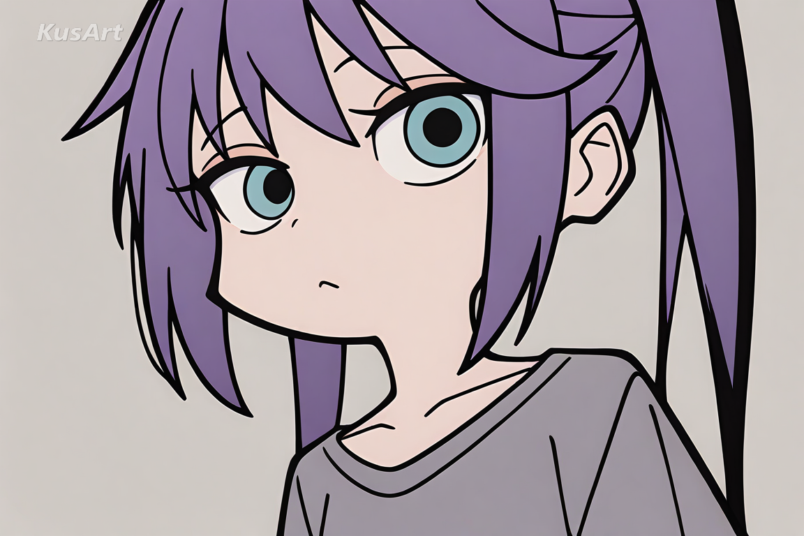 1girl, flat minimalist art, clean vector-style line art, bold outlines, minimal detail, graphic character design, high quality, masterpiece