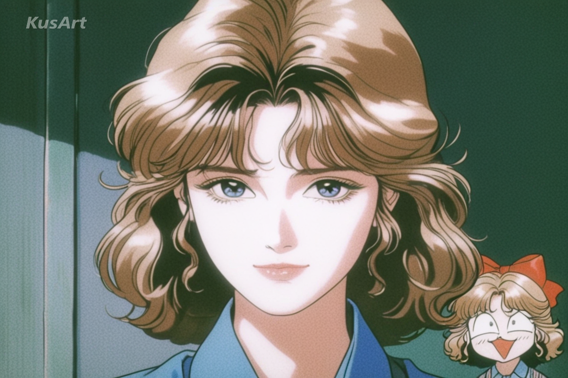 1girl, original character portrait, 90s anime style, detailed clothing, expressive face, artbook illustration, high quality, masterpiece