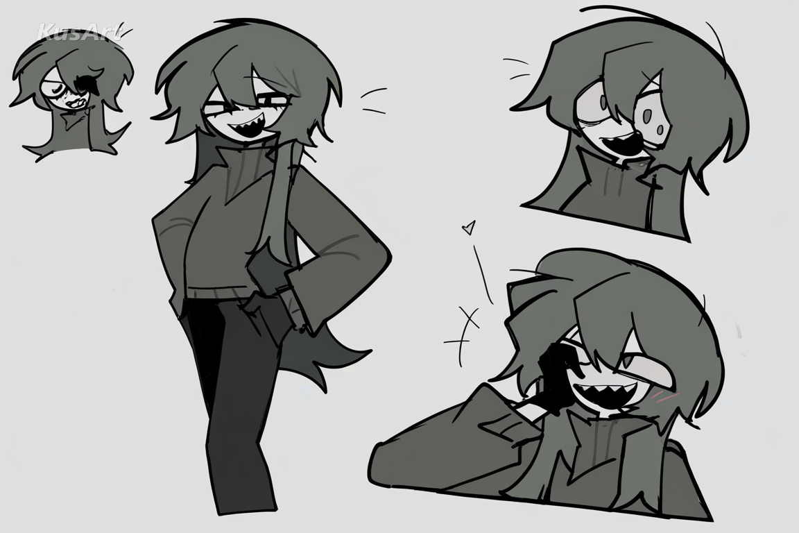 1boy, minimal shading, expressive pose, bold body language, flat color sketch art, playful character design, high quality, masterpiece