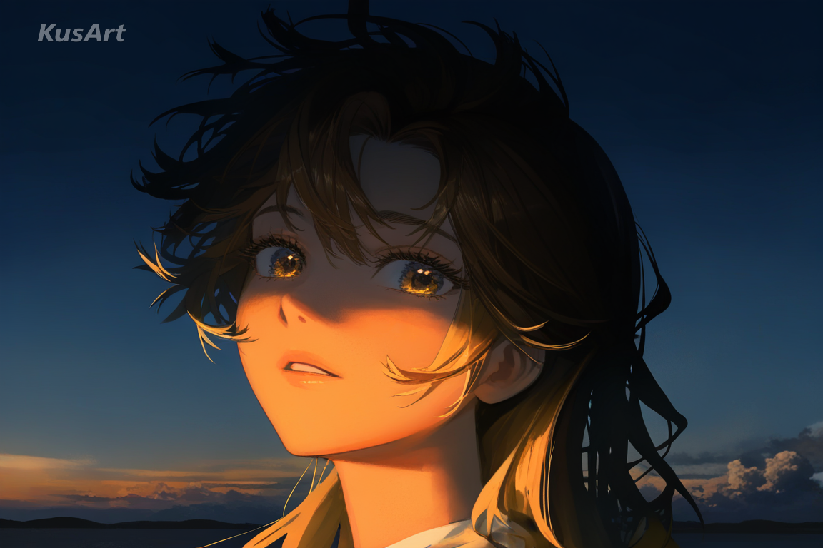 1girl, dramatic key art, cinematic photography inspired reveal, rim lighting, golden hour glow, high quality, masterpiece