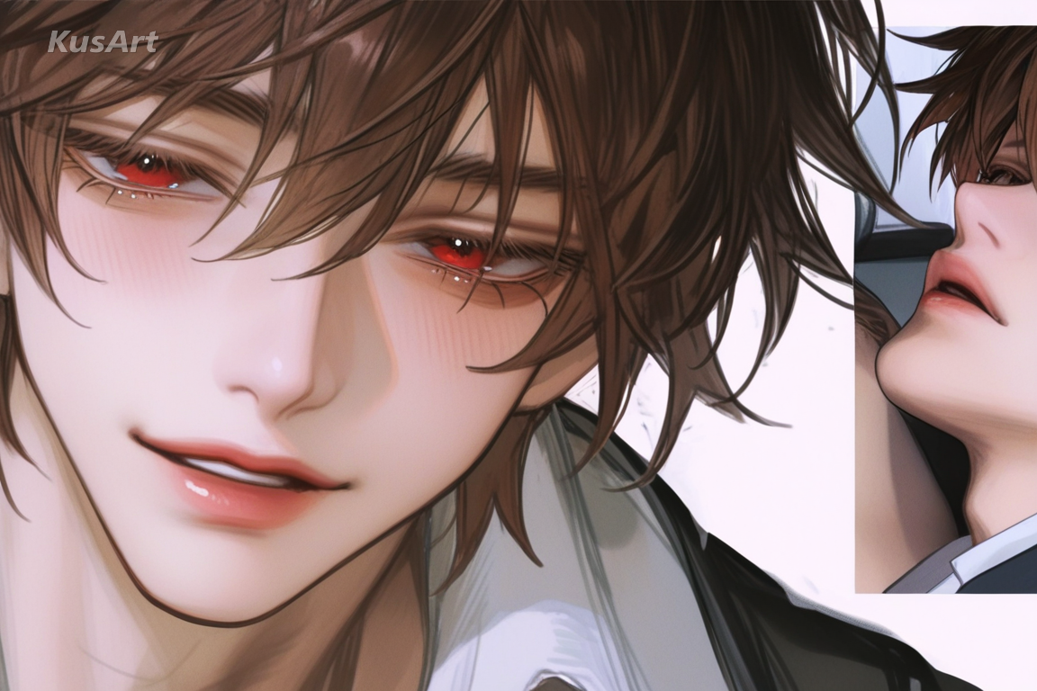 1boy, visual novel protagonist, semi-realistic anime portrait, sincere expression, detailed character design, soft lighting, high quality, masterpiece