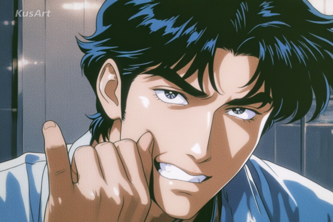 1boy, nostalgic 90s anime character reboot, sharp linework, retro anime style, expressive pose, high quality, masterpiece