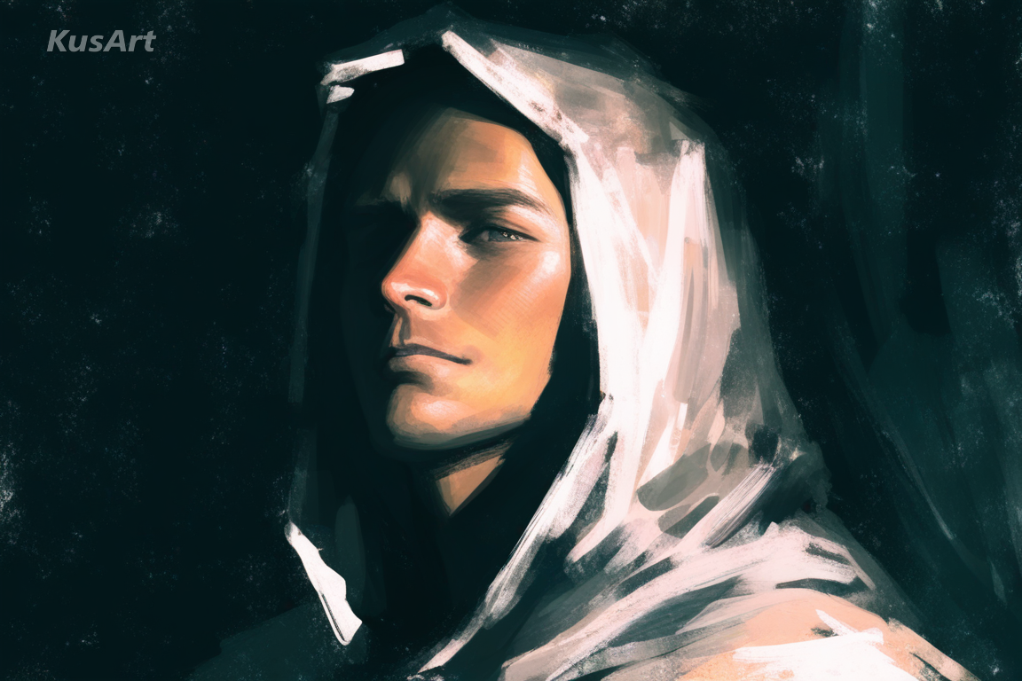 1boy, atmospheric portrait illustration, soft directional shadow, cinematic lighting, painterly art, high quality, masterpiece