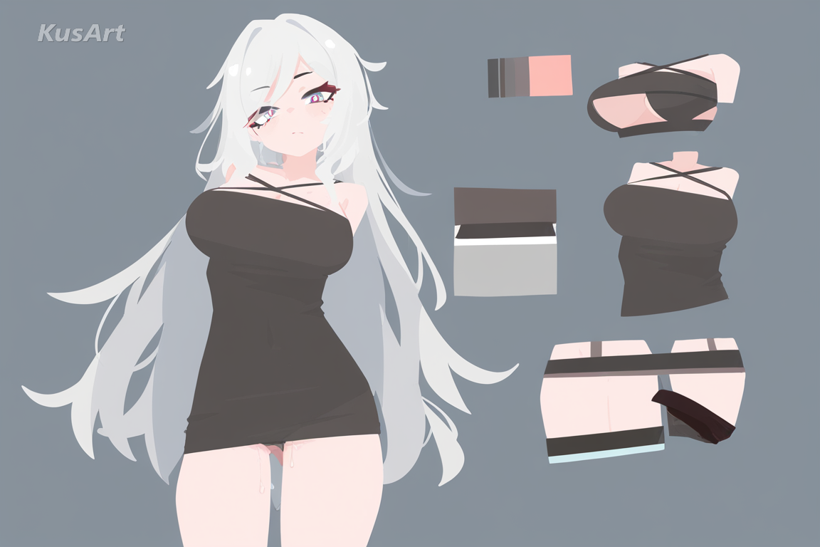 1girl, flat design style, minimalist composition, clean modern character art, no outline illustration, high quality, masterpiece