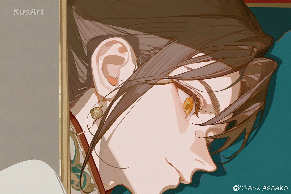 1boy, refined pop style, delicate painterly shading, soft gradient, pop art style portrait, high quality, masterpiece