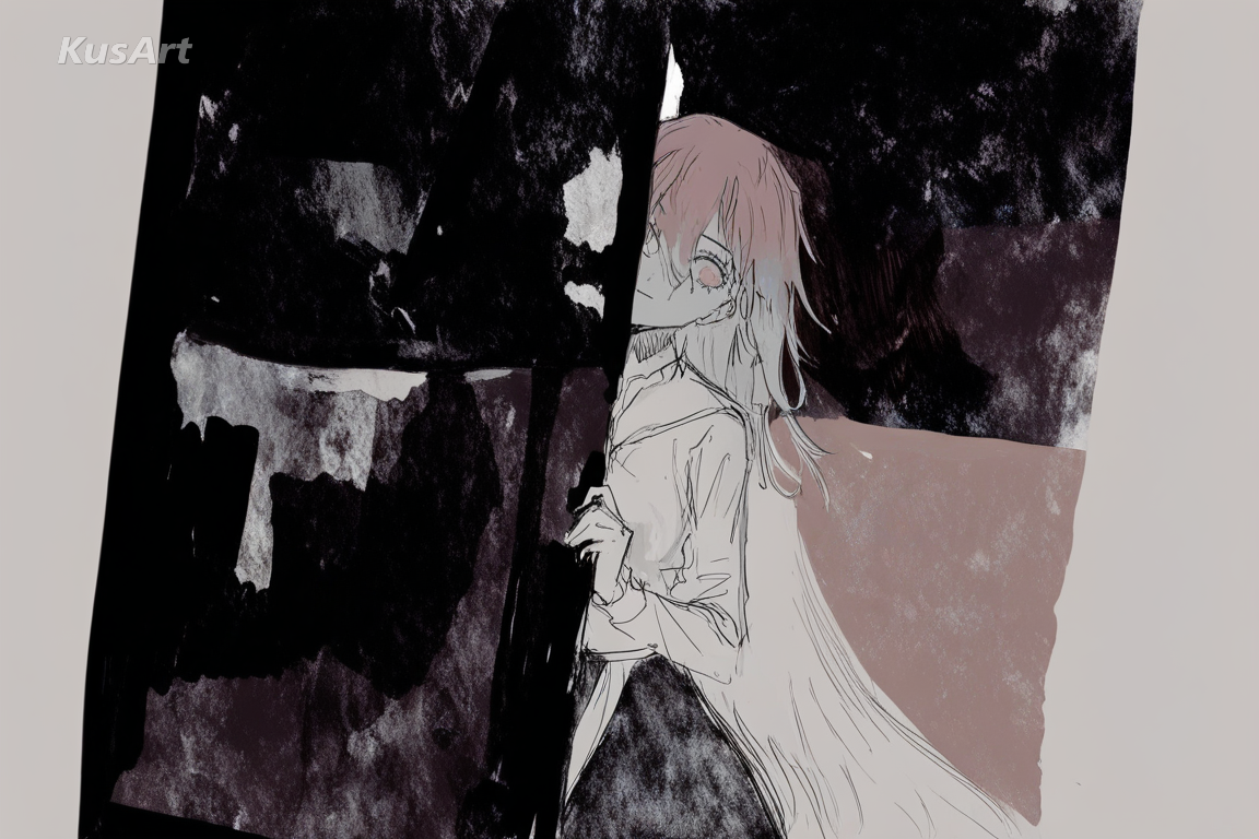 1girl, moody concept art, rough sketch drawing, dark atmospheric shading, film noir mood board, high quality, masterpiece