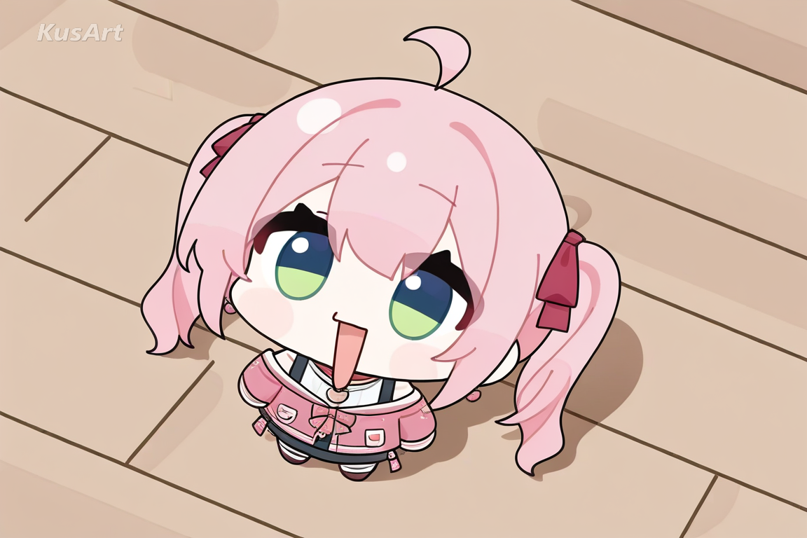 chibi character, curious mid-step pose, looking up expression, dynamic chibi poses, playful mischief, high quality, masterpiece