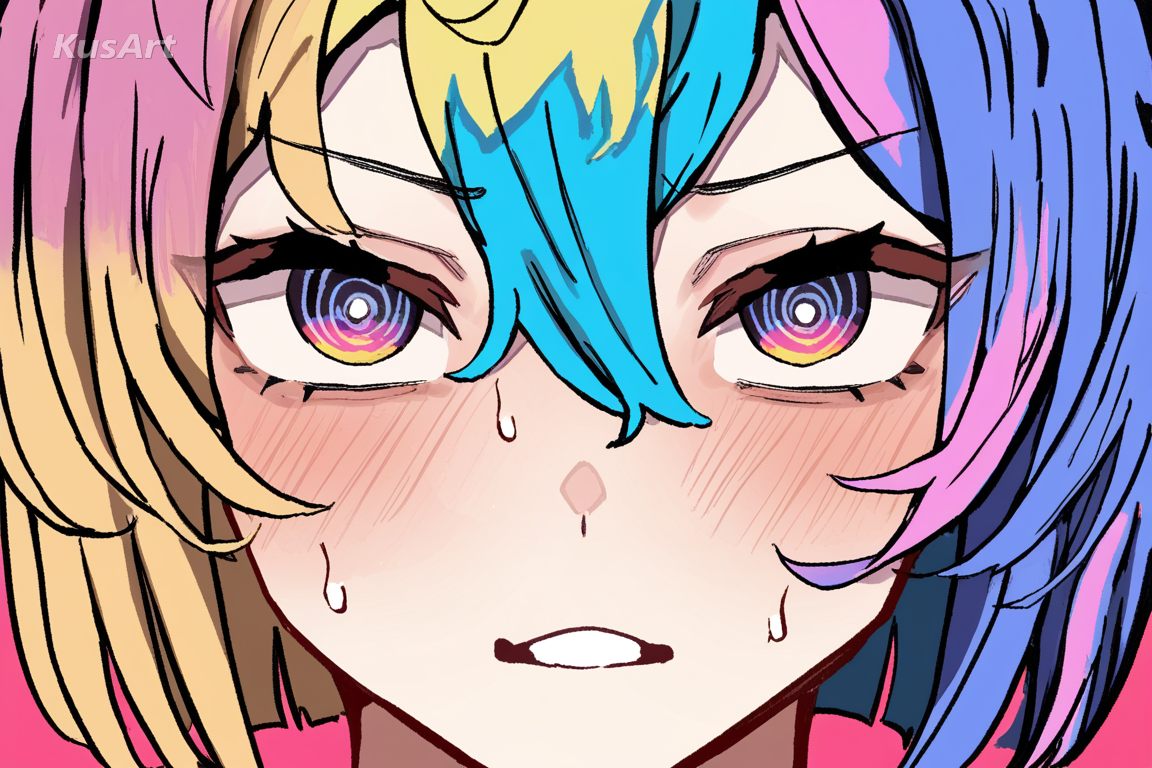 1girl, vibrant spicy pop style, energetic character portrait, colorful art, bold expression, high quality, masterpiece
