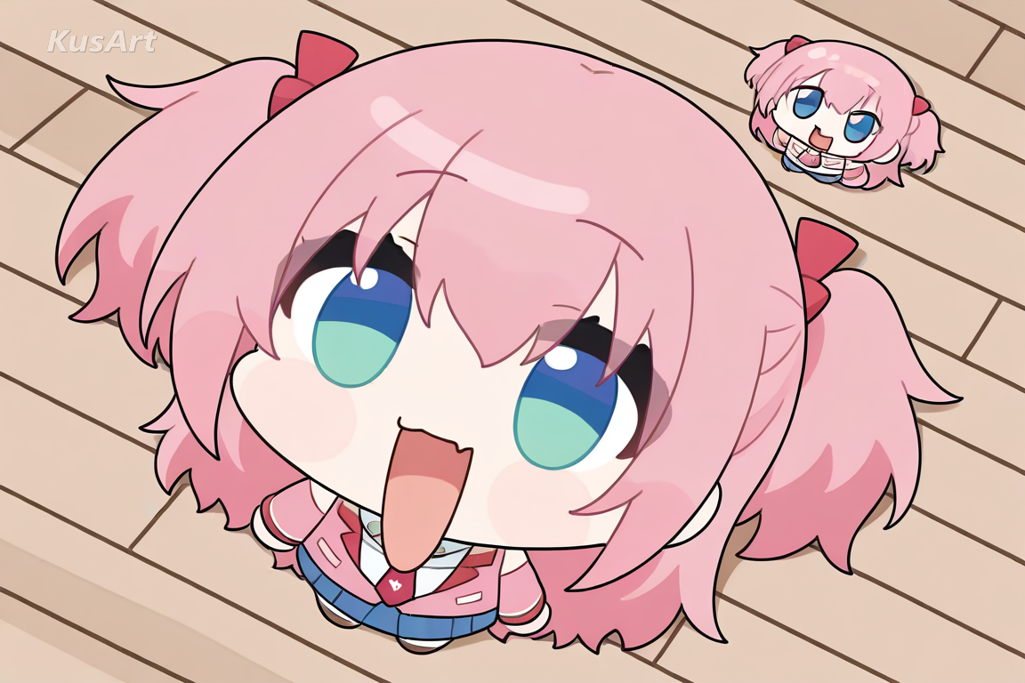 chibi character, sticker pack, looking up angle, eye catching chibi art, cute chibi anime, high quality, masterpiece
