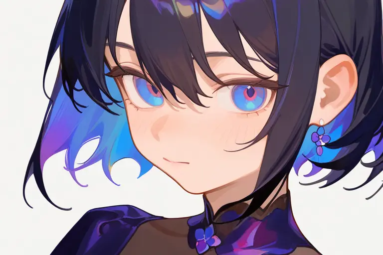 AI Generated Hidden-Tone Iridescent Anime