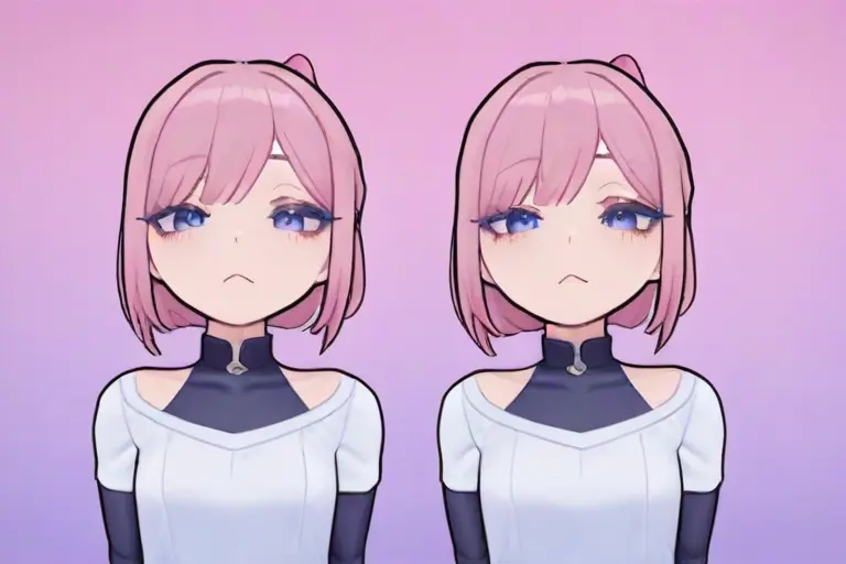 1girl, MiSide fan art, game character recreation, MiSide style, authentic game aesthetic, distinctive visual identity, fan tribute illustration, anime game fan art