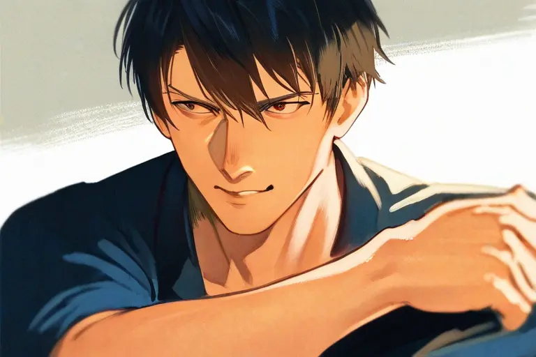 1boy, romantic pose, gentle expression, male focus, otome game quality, handsome face, soft lighting, romantic atmosphere, attractive male anime character
