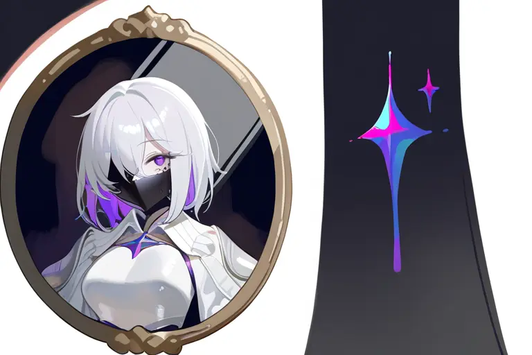 1girl, detailed armor, glossy lacquered surface, glossy sharp finish, mirror-like hair highlights, reflective eye details, metallic glint, wet finish quality, anime character
