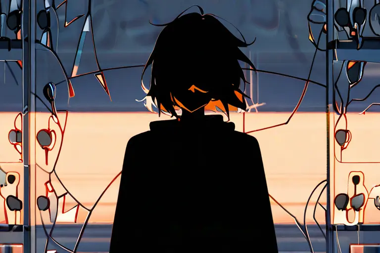 1girl, dramatic lighting, hard-edged shadow shapes, cel shaded anime, crisp shadow boundaries, angular patterns, distinct light dark regions, classic anime shading