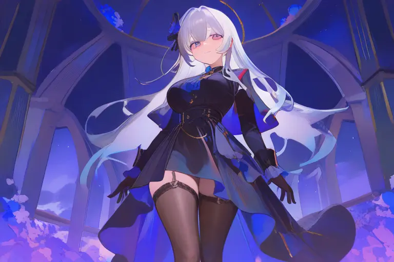 1girl, mysterious character, dark elegant outfit, hidden tone iridescent anime, secret power suggestion, subtle magical quality, fantasy mystery, enchanting anime illustration