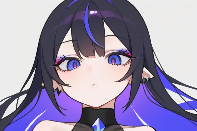 1girl, close-up portrait, razor-sharp edges, glossy sharp finish, crisp line separation, precise details, hard edge rendering, crystal clear anime art