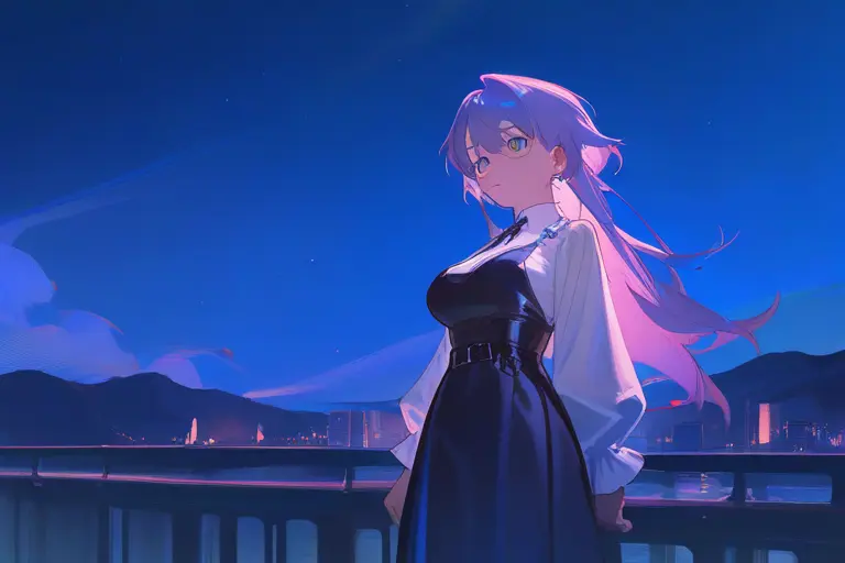 1girl, mysterious lighting, hidden tone iridescent anime, otherworldly light quality, subtle enchanted atmosphere, hidden colors in light, mysterious ambient glow, enchanting anime