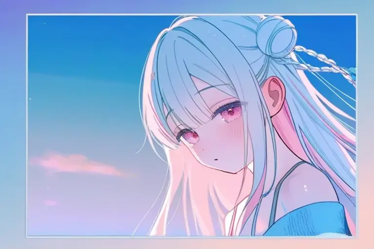 1girl, casual outfit, aesthetic composition, glossy smooth style, pastel colors, soft lighting, mood board quality, dreamy atmosphere, anime aesthetic art