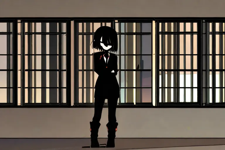 1girl, full body, bold consistent linework, cel shaded anime, animation-quality lines, uniform line weight, clean character outline, professional anime drawing