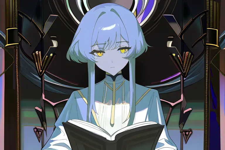 1girl, contemplative pose, muted painterly fusion, book cover composition, sophisticated atmosphere, layered textures, artistic anime, cover illustration