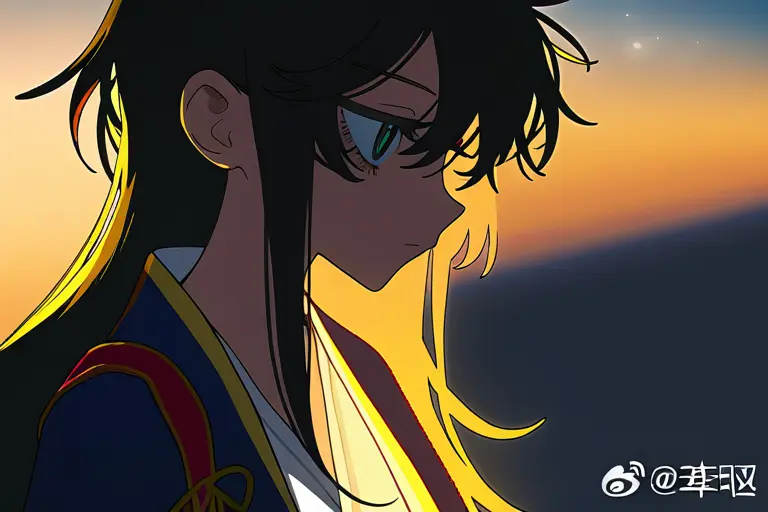 1girl, dynamic lighting, rim light, golden hour glow, dramatic shadows, cinematic lighting, bright anime style, polished rendering, atmospheric, vibrant colors, high quality