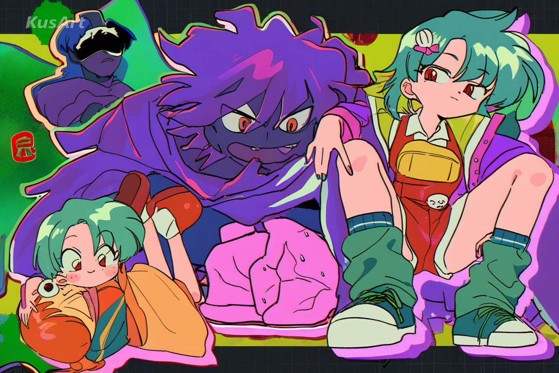 character art, hard edged cel shading, two tone flat blocks, sharp shadow boundaries, saturated colour, retro anime, high quality, masterpiece