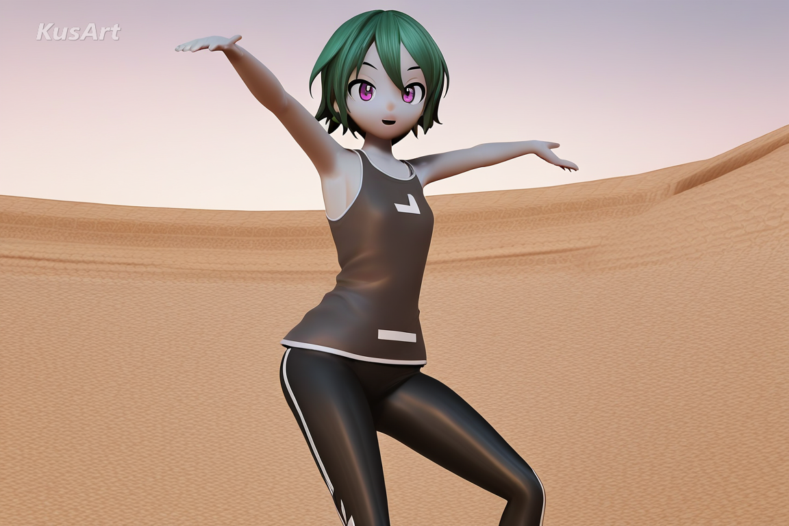 1girl, toon shaded 3D skin, wide soft specular sweep, smooth plastic surface, model render, high quality, masterpiece