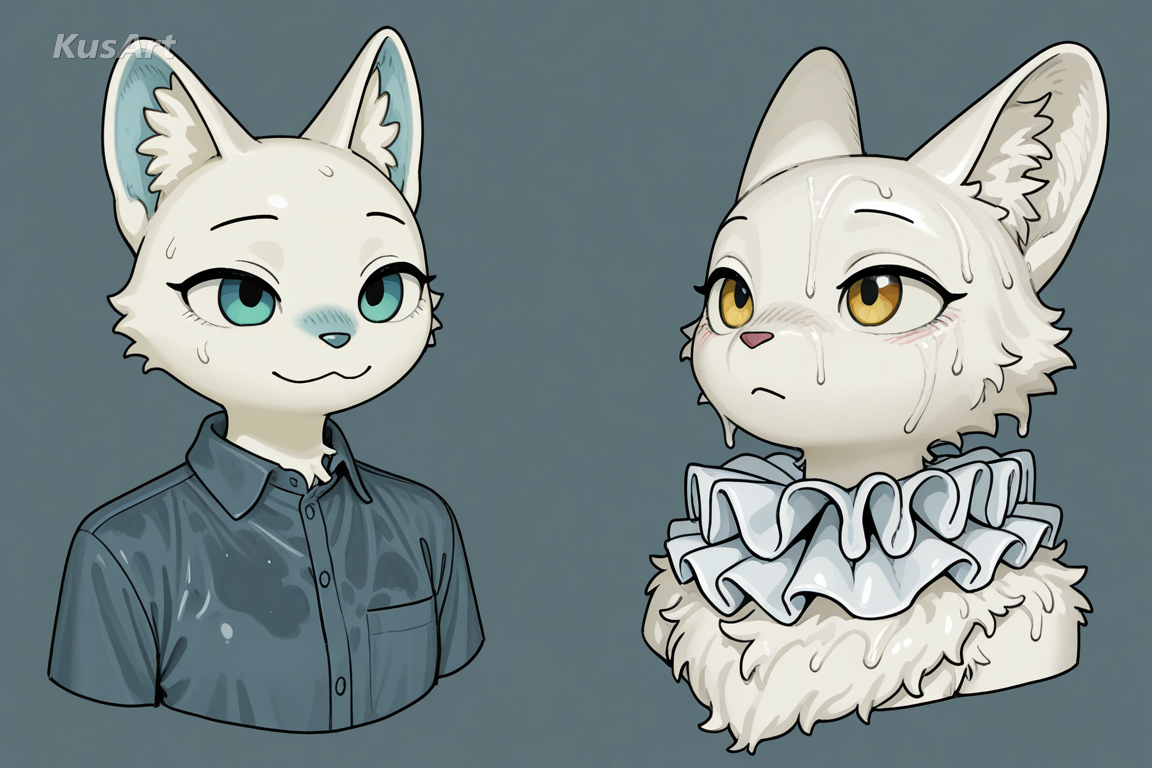 anthro character portrait in full colour, detailed chest ruff, layered fur rendering, animal eyes with wet specular, painted rendering, clothed, high quality, masterpiece