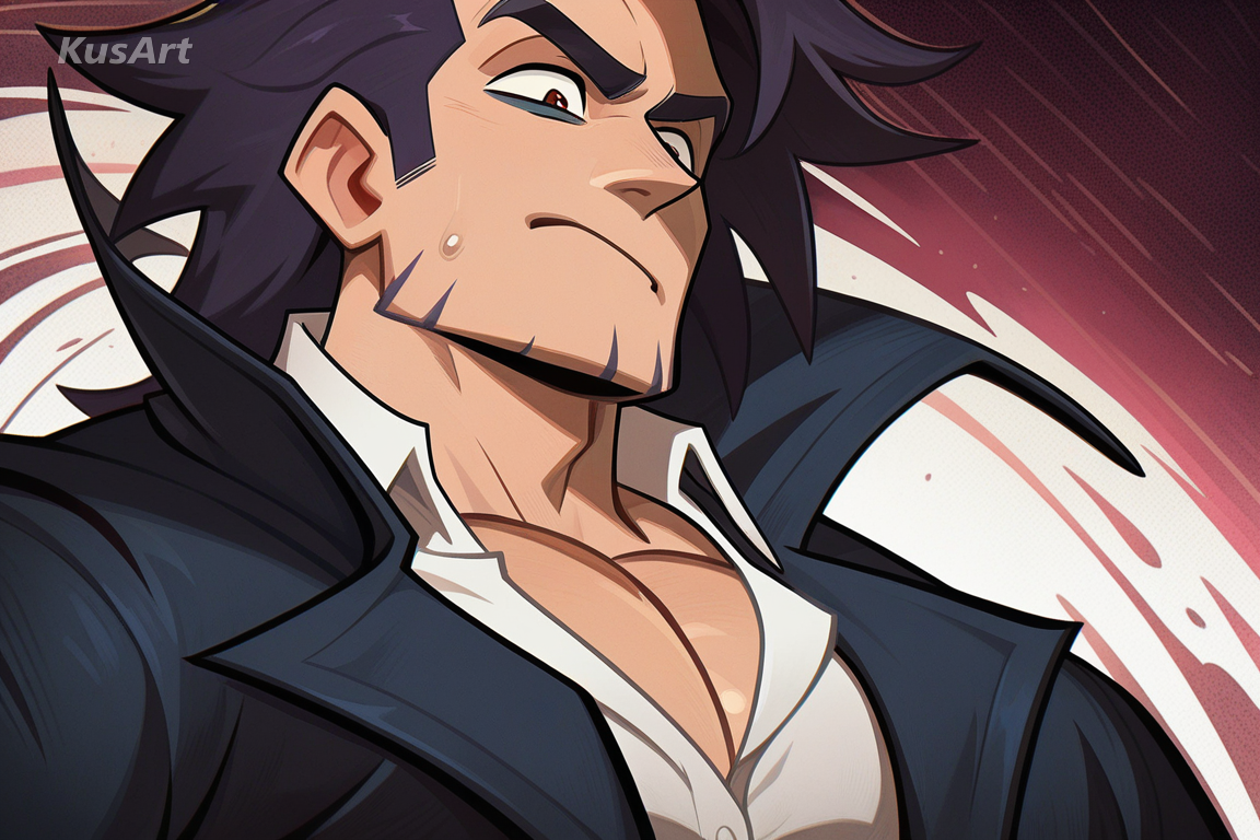 1boy in a high collared long coat, upper body portrait, determined expression, high saturation clashing colour poster art, bold graphic shapes, the whole head and face are inside the frame and not cropped, fully clothed, covered shoulders and chest, beautiful, appealing, well composed, high quality, masterpiece